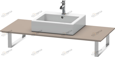 XL025C04343 Консоль для накладных раковин и встраиваемых умывальников, для пристенного варианта X-Large #XL025C 550 мм Базальт матовый, декор Duravit