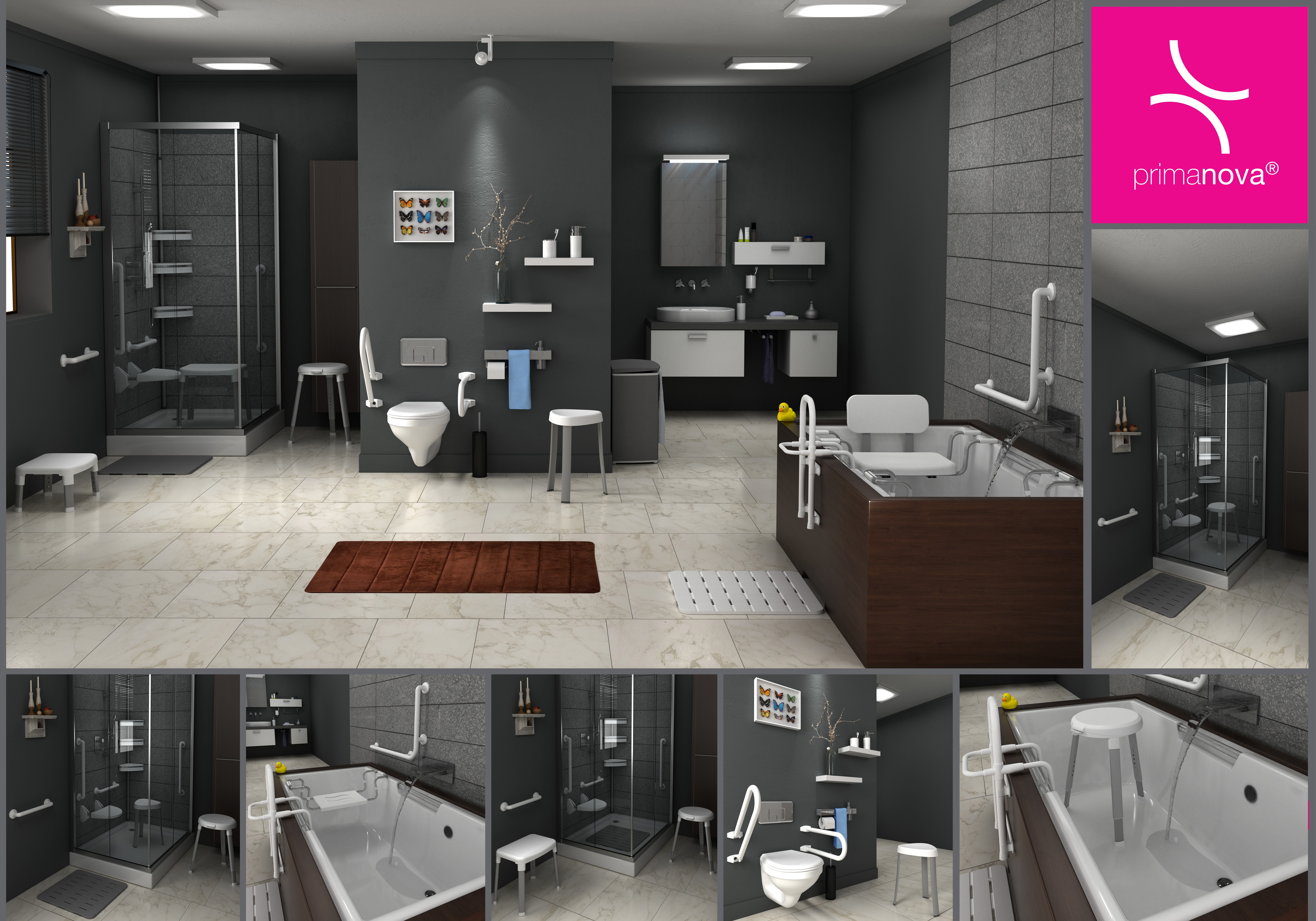 PRIMANOVA Складное сиденье для ванной с ручками 18426827 STLM-0010780 - Вид №2