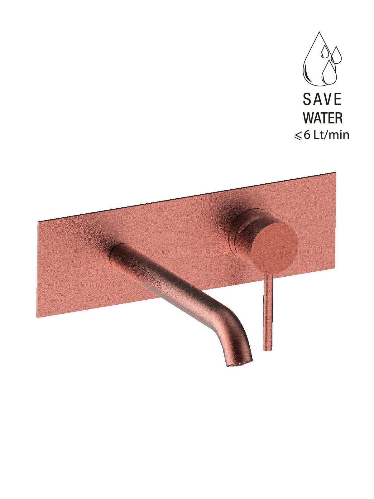 Настенный смеситель для раковины с 2 отверстиями из нержавеющей стали без слива Rubinetterie Frattini Pepe XL 316 ARCH-00004390 - Вид №10