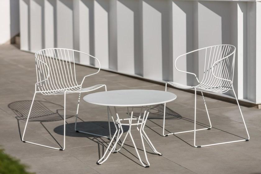 iSimar Стул с подлокотниками, штабелируемый на стальных салазках Bolonia 7207 - Вид №18