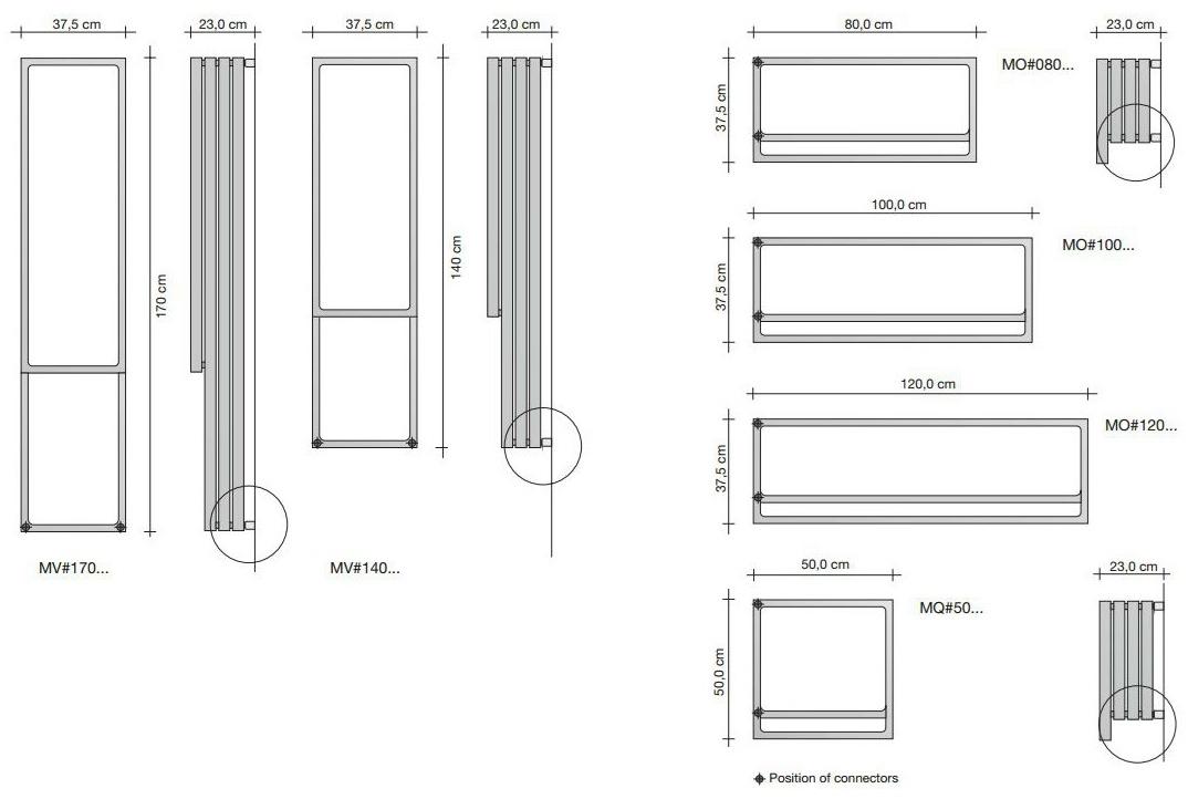 Tubes Radiatori Настенный хромированный полотенцесушитель Elements sun-id-1394806 - Вид №2