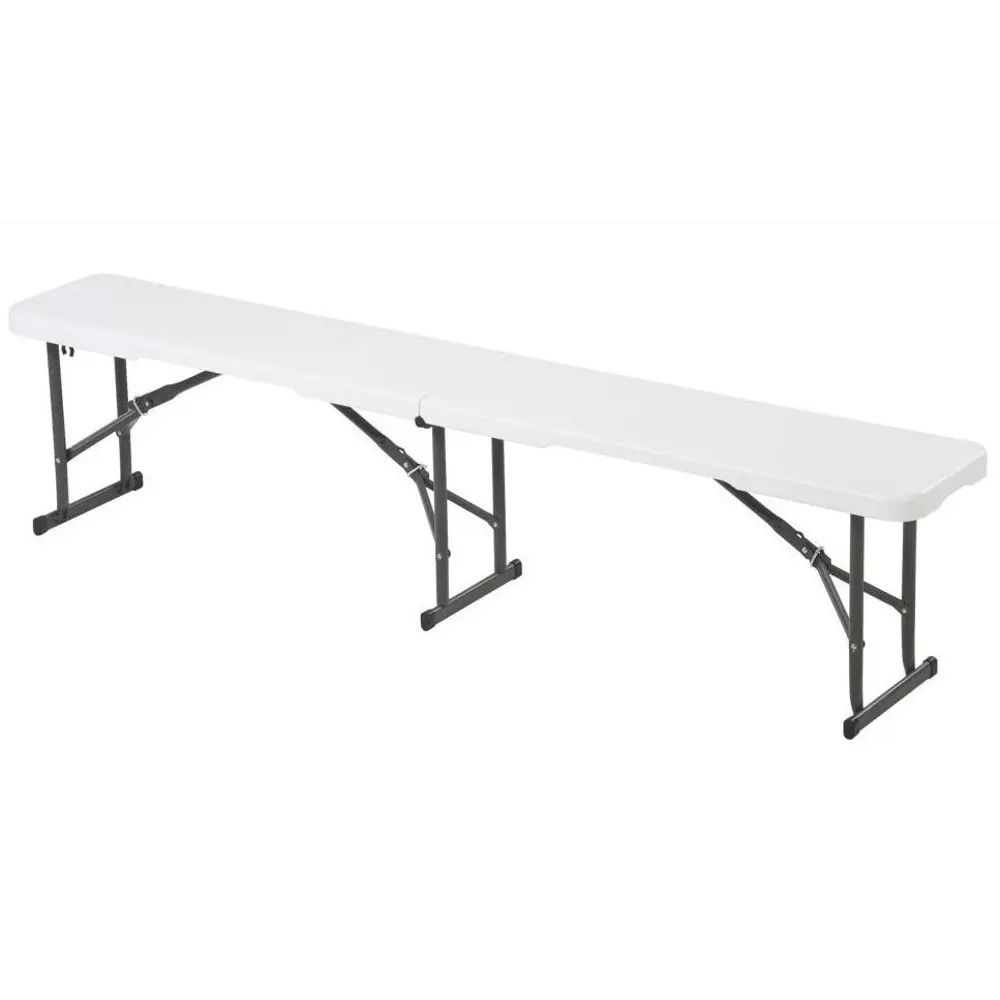 Скамья садовая Lifetime туристическая складная 183x29x42 см пластик белый 15088172 STLM-2210028 Santreyd 