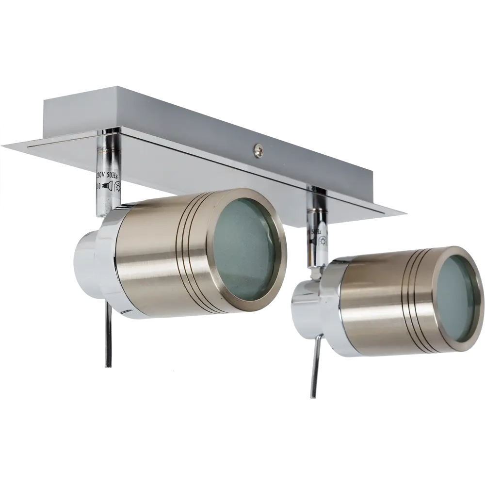 Светильник накладной Bergamo 2хGU10 IP44 цвет хром/никель Escada STLM-2103465 - Вид №1