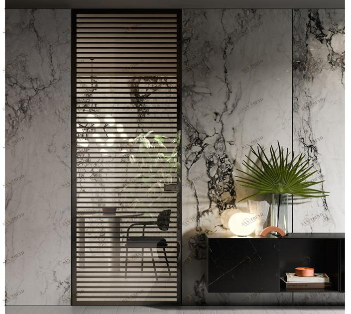 GAROFOLI Распашная дверь из стекла заподлицо со стеной Design sun-id-1371665