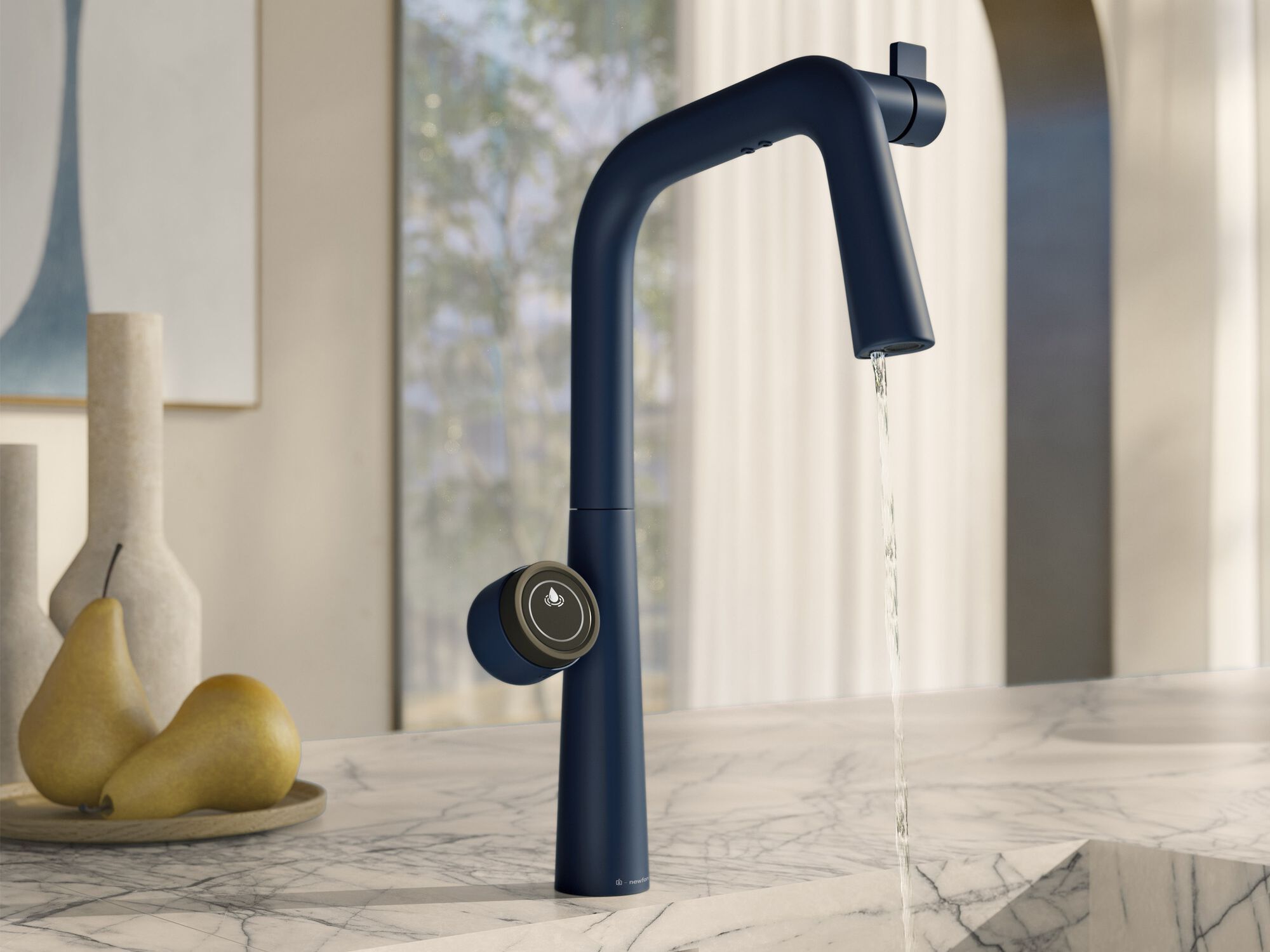 Электронный кухонный смеситель с поворотным изливом Newform ALKIMIA ARCH-00113902 - Вид №4