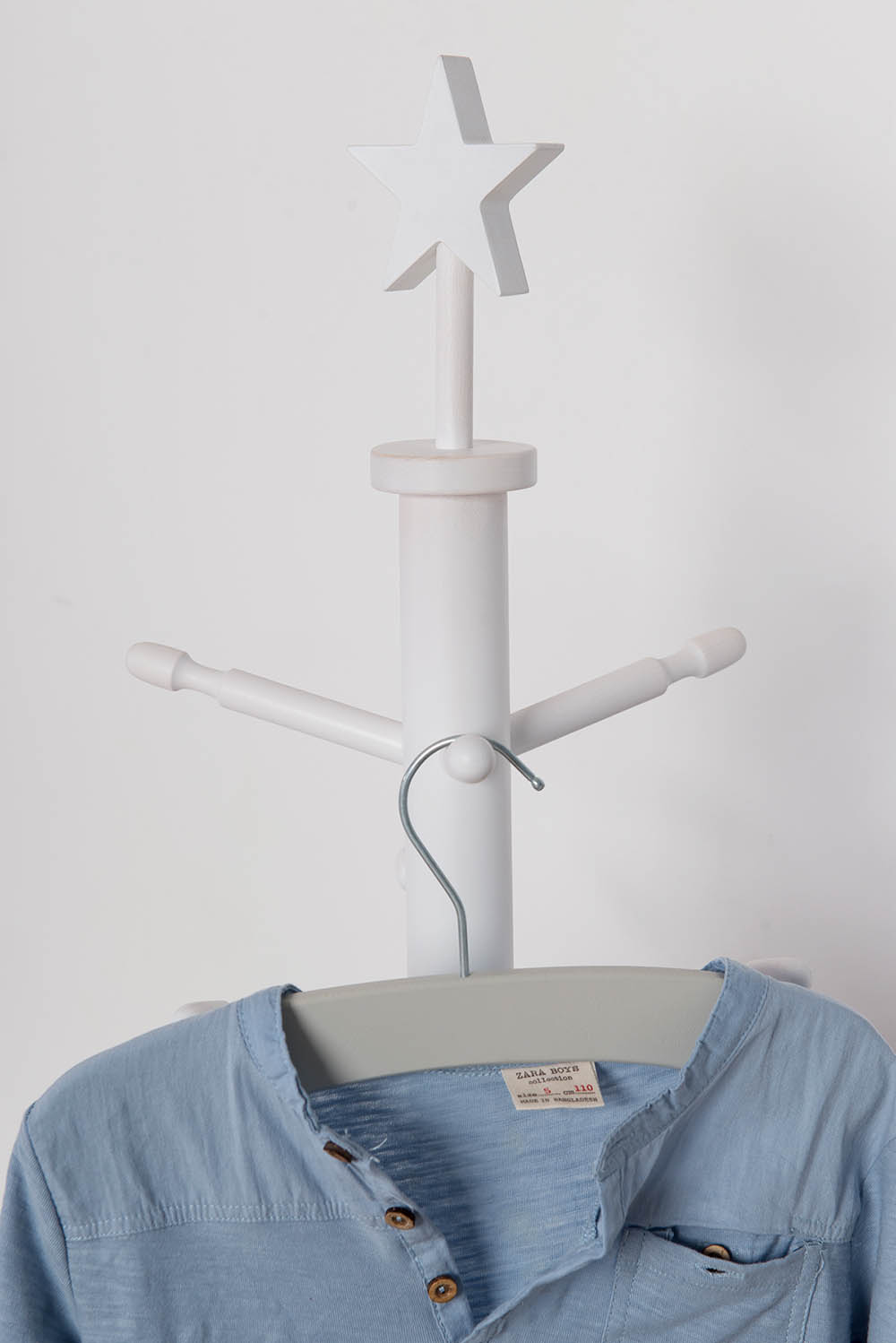 Детская вешалка стойка, белая со звездочкой VAMVIGVAM  281551 Белый Santreyd  - Вид №6