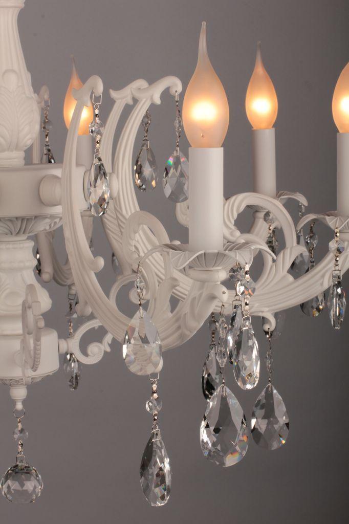 Потолочная люстра Omnilux OML-34007-08 белая OMNILUX ДИЗАЙНЕРСКИЕ 188084 Белый  - Вид №1