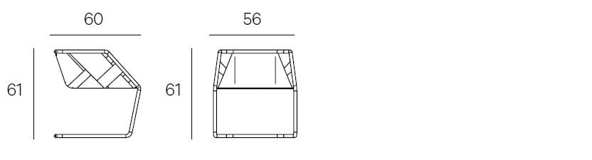Кожаный мягкий стул с металлическим каркасом Henge Strip ARCH-00146838 - Вид №11