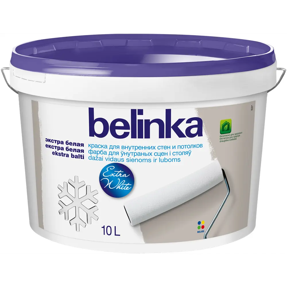 Краска водно-дисперсионная для стен и потолков Belinka цвет белый 10 л STLM-2140868