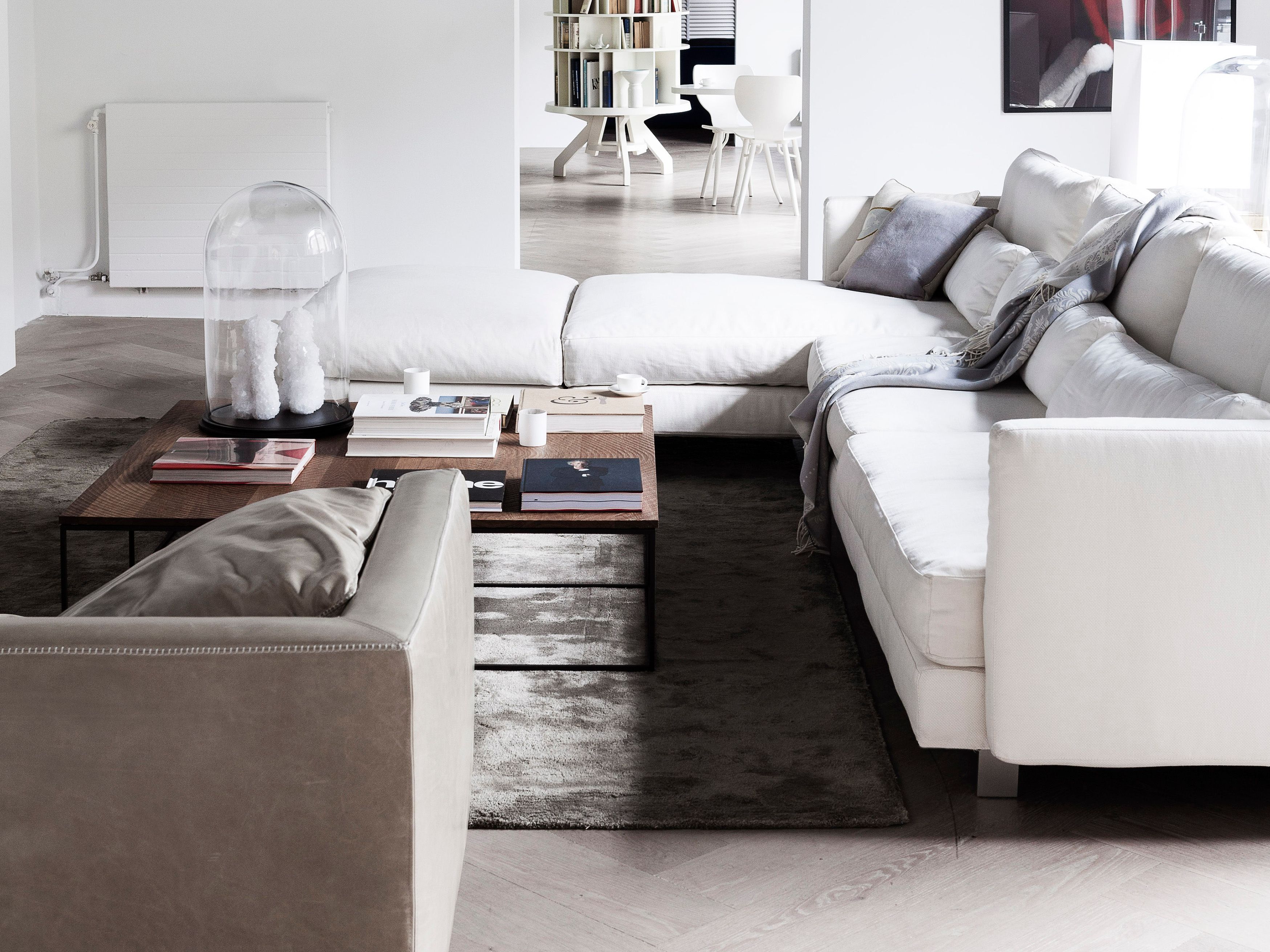 Стальной и деревянный квадратный журнальный столик Linteloo LOG ARCH-00122297 - Вид №2