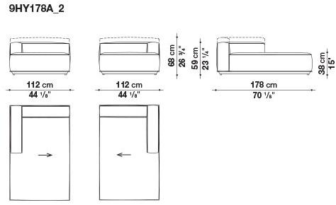 B&B Italia Outdoor Садовый диван из модульной ткани sun-id-1410409 - Вид №19