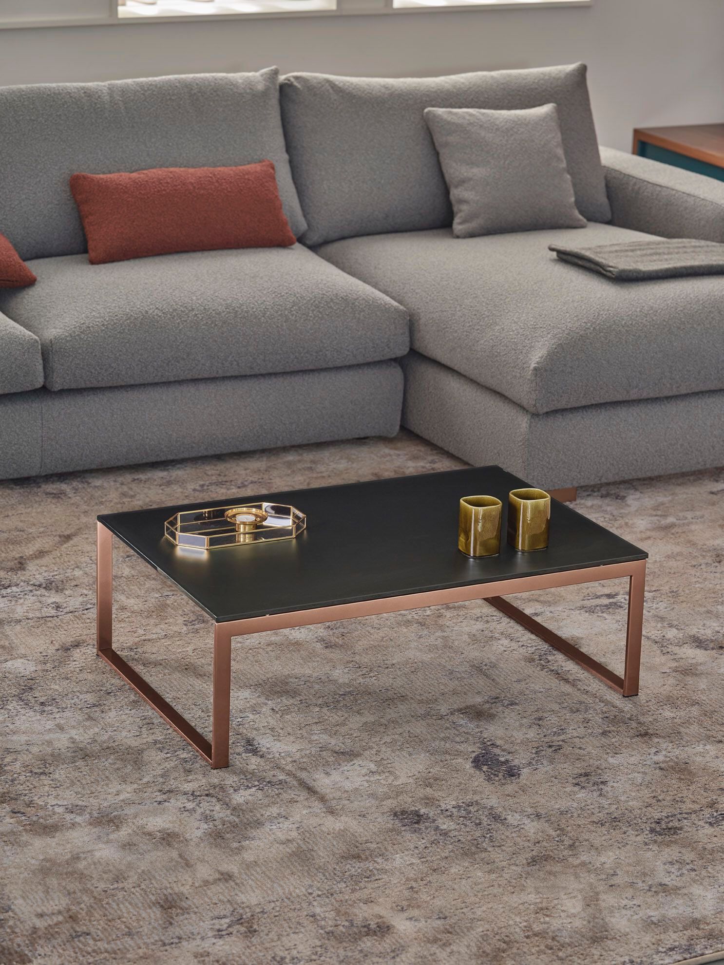 Журнальный столик из стали и хрусталя Bontempi Casa хип-хоп ARCH-00112994 - Вид №1