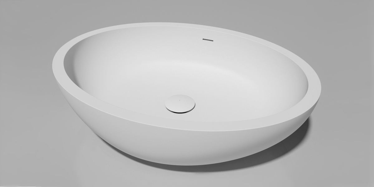 PRL0312 Накладная раковина на столешницу  овальная Dimasi  - Вид №1