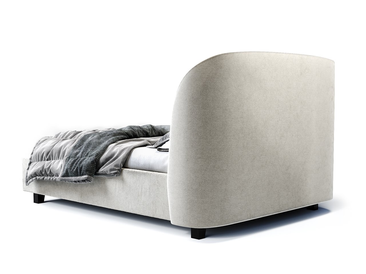 Кровать двуспальная 160х200 серая Tulip THE IDEA ДИЗАЙНЕРСКИЕ 210648 Серый  - Вид №3