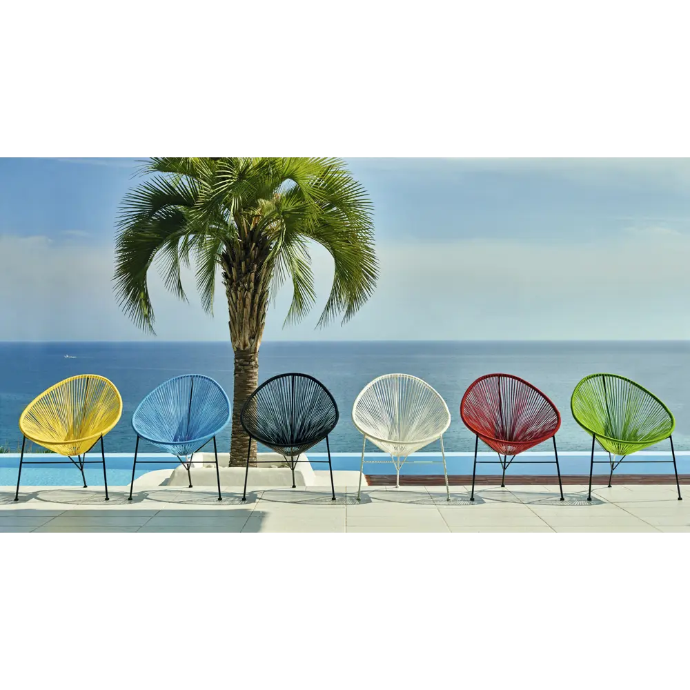 Стул садовый плетёный Acapulco 720x870x800 мм чёрный 19215462 STLM-2049820 Santreyd  - Вид №5
