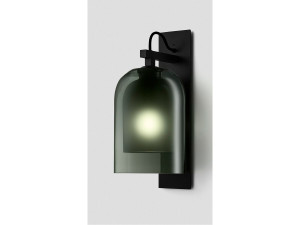 Стальной и стеклянный настенный светильник