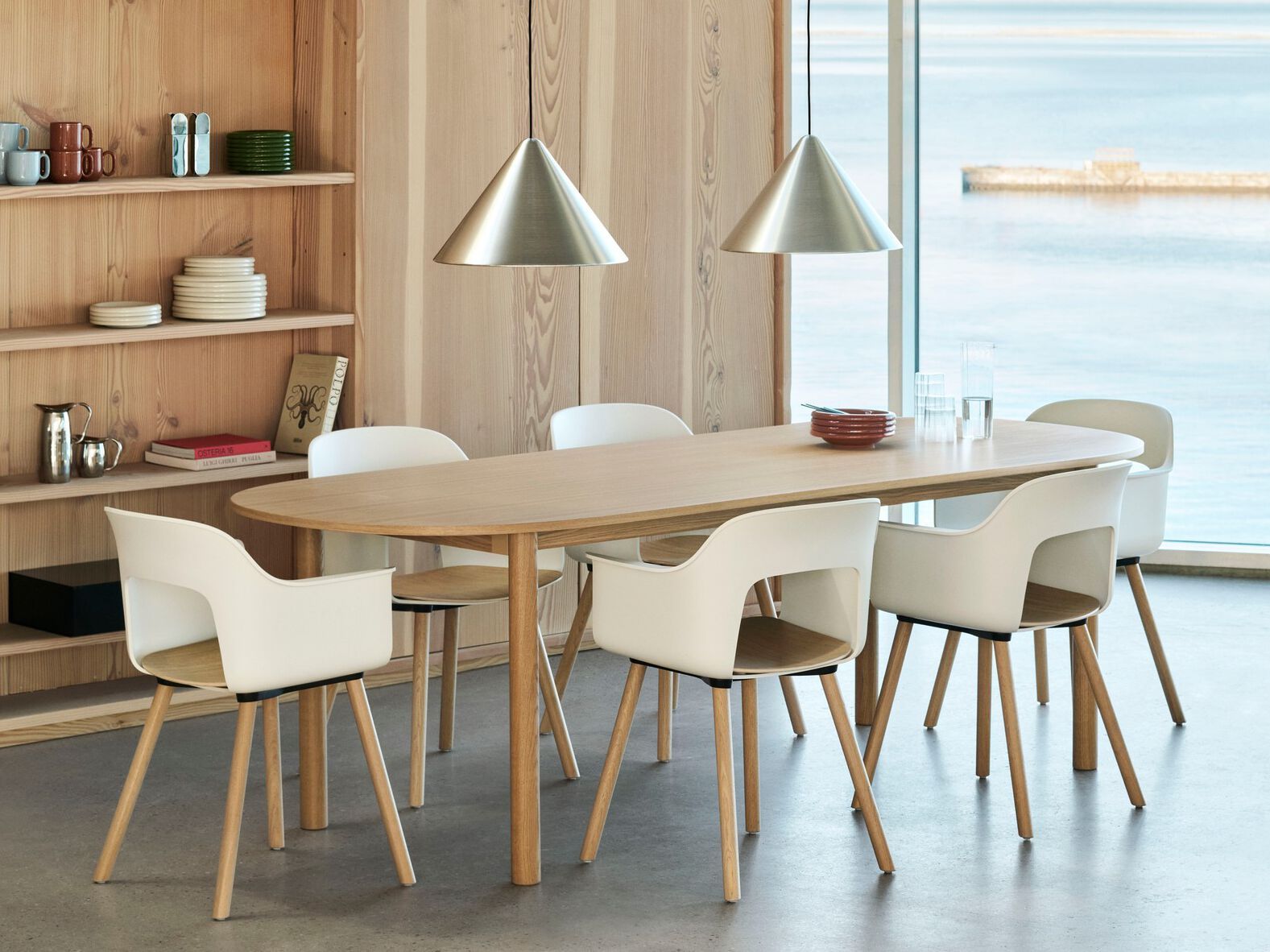 Подлокотник из полипропилена с деревянным сиденьем Hay макет ARCH-00040504 - Вид №6