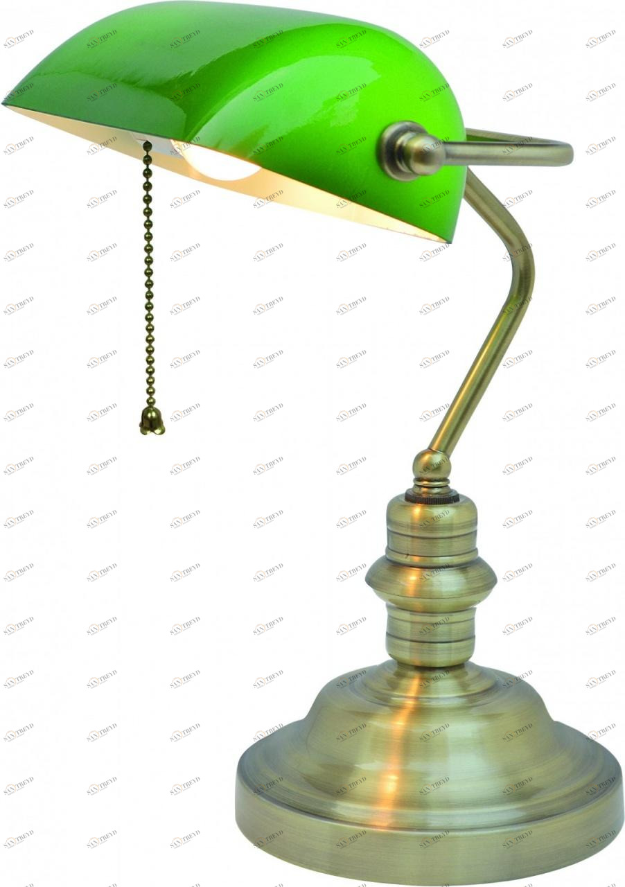 Настольная лампа Arte Lamp Banker A2492LT-1AB ARTE LAMP ПОД СТАРИНУ 079714 Бронза;зеленый 