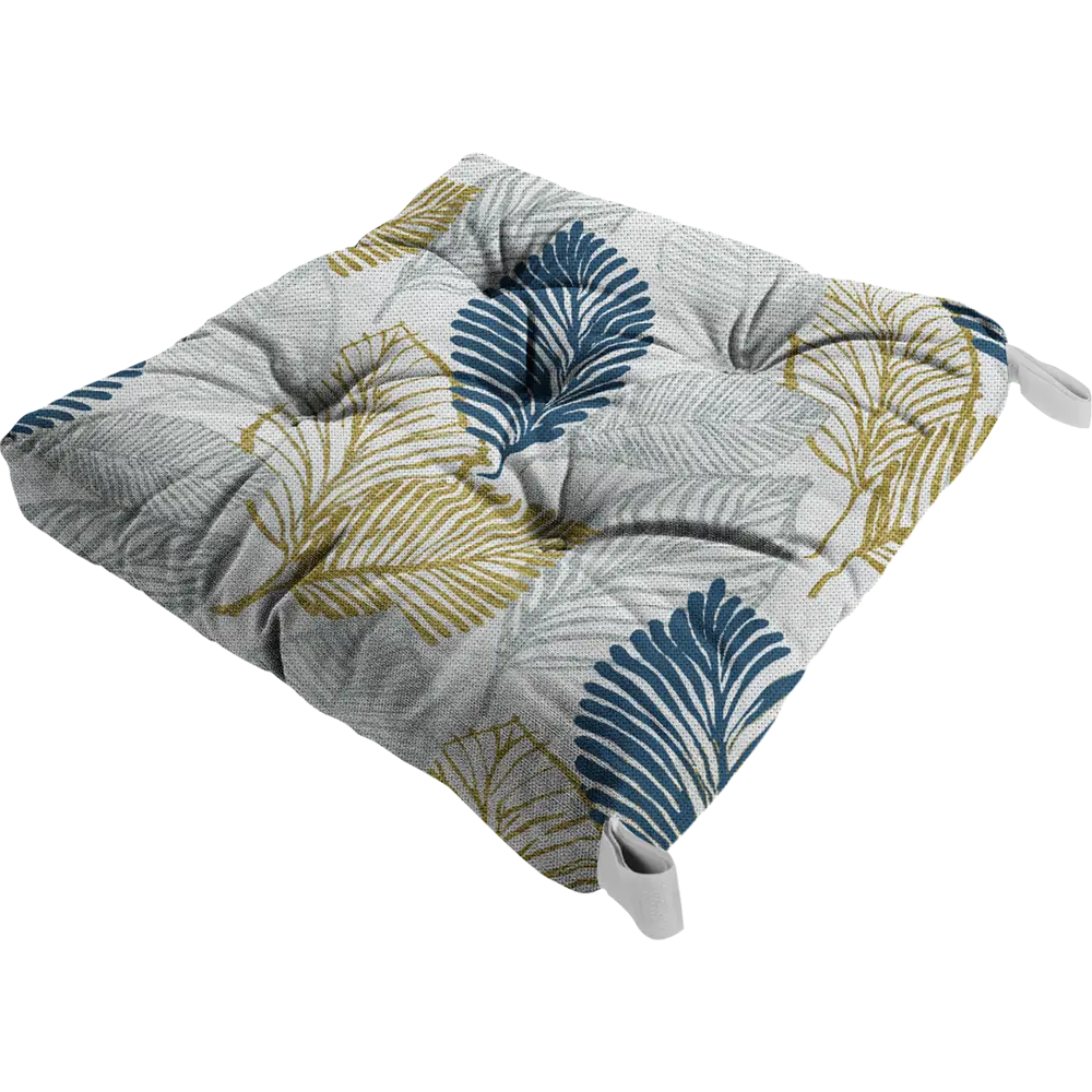 Сидушка с липучками Листья 40x35x6 см разноцветная 82709356 STLM-2201656 LINEN WAY  - Вид №1