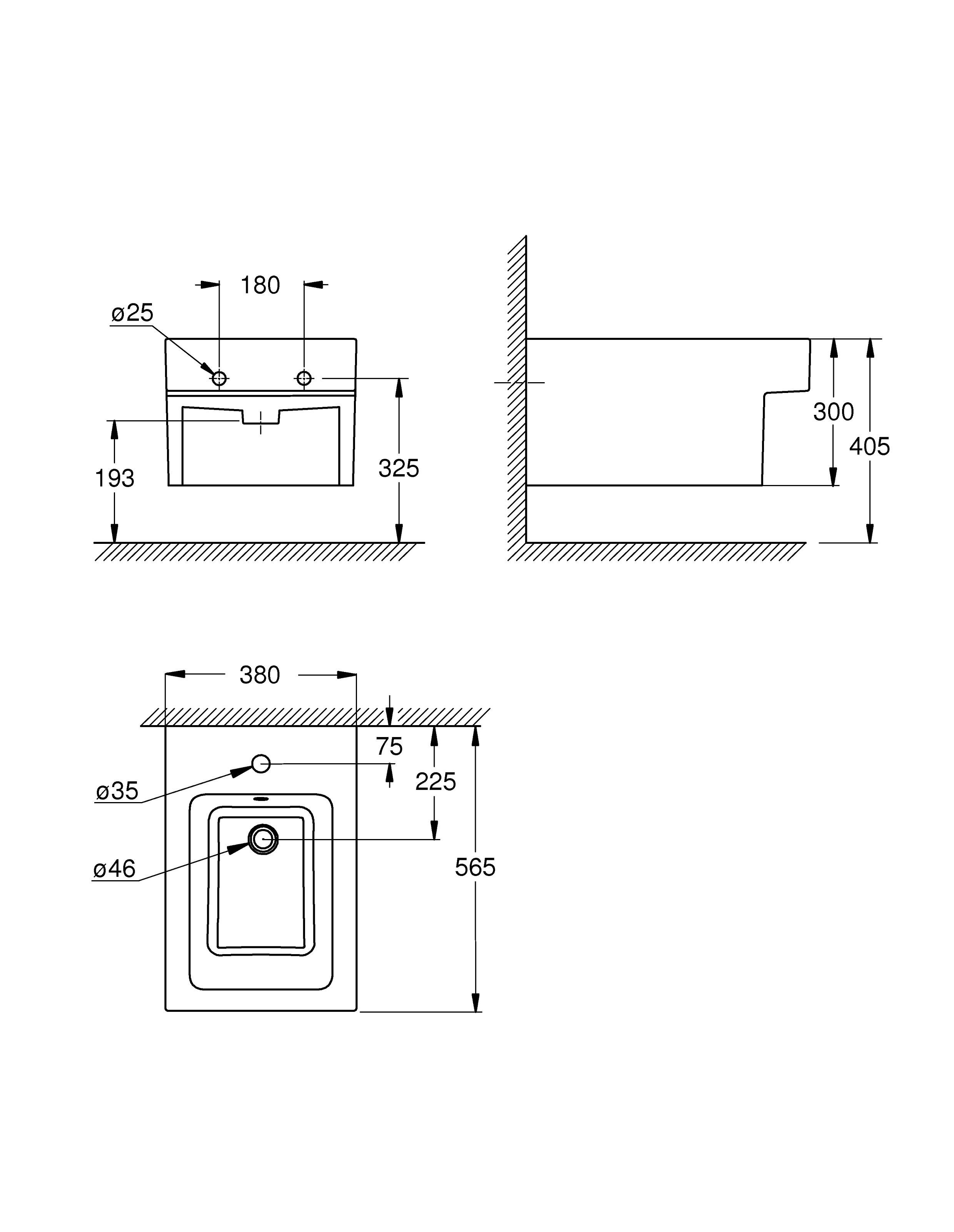 NW0044 Биде подвесное Cube Grohe - Вид №1
