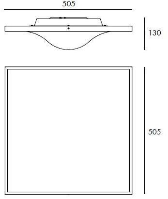 Milan Iluminacion Потолочный светильник прямого света из алюминия и стекла  6295  - Вид №3