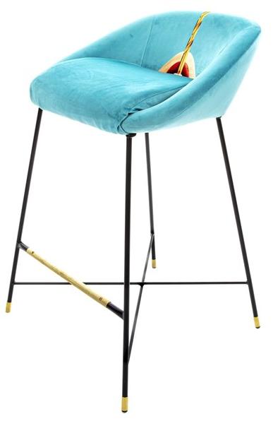 Seletti Высокий табурет из ткани со спинкой Seletti wears toiletpaper 16173 - Вид №1