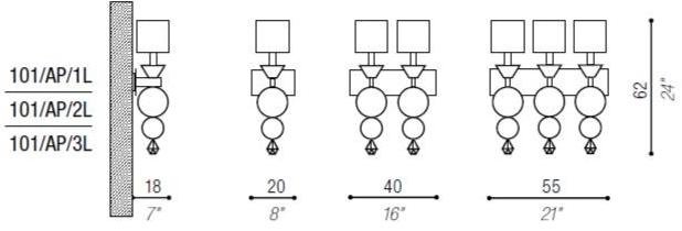 Aiardini Бра отраженного света с кристаллами Ginevra sun-id-1495055 - Вид №1