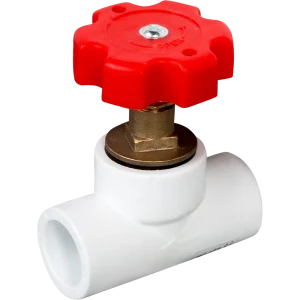 Вентиль запорный PN20 25x25 мм ручка барашек полипропилен