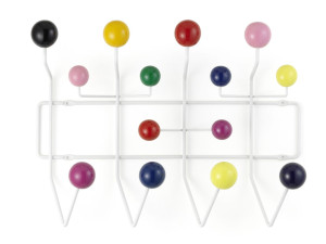 Стальная и деревянная настенная вешалка