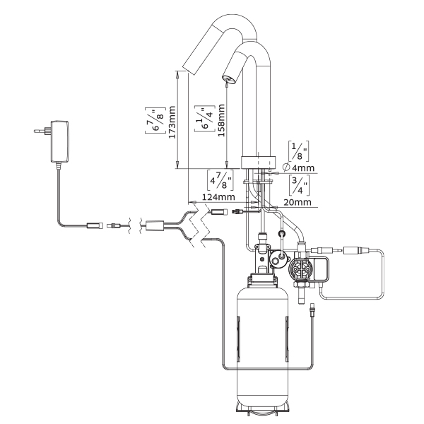 233013 Бесконтактный смеситель и дозатор мыла Csaba 2-в-1 stern  - Вид №2