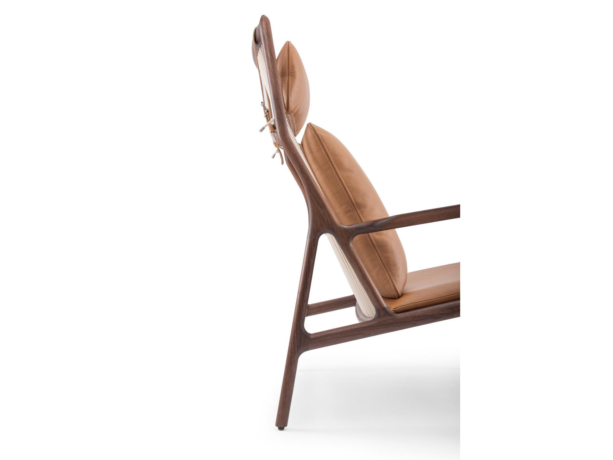 Кресло грецкого ореха с кожаной подушкой Gazzda Dedo ARCH-00052628 - Вид №4