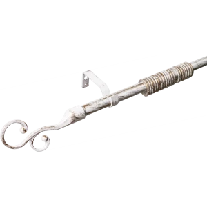 Карниз однорядный раздвижной Inspire Крюк 160-300 см цвет белый антик 81976799 STLM-2084370