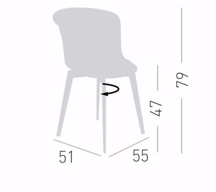 GABER Стул из мягкой ткани Dress epica 350  - Вид №4