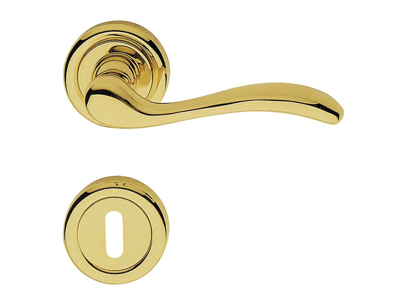 Классическая латунная ручка на розетке с насадкой LINEA CALI' ARCH-00034278