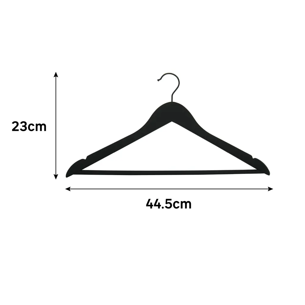 Плечики для одежды KONSENSA 44.5 см дерево цвет черный 4 шт Плечики деревянные STLM-2207099 - Вид №1