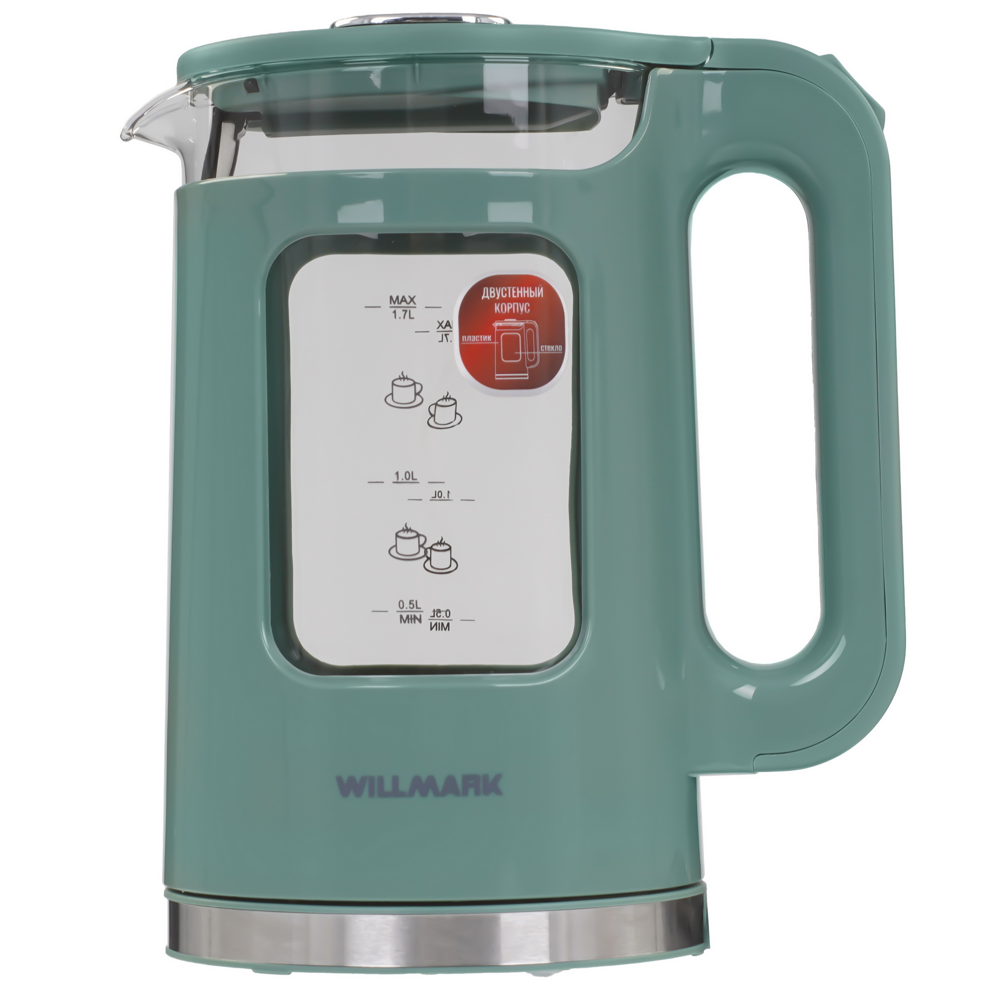 9269578 Электрочайник WILLMARK WEK-1725G зеленый STDN-0021222
