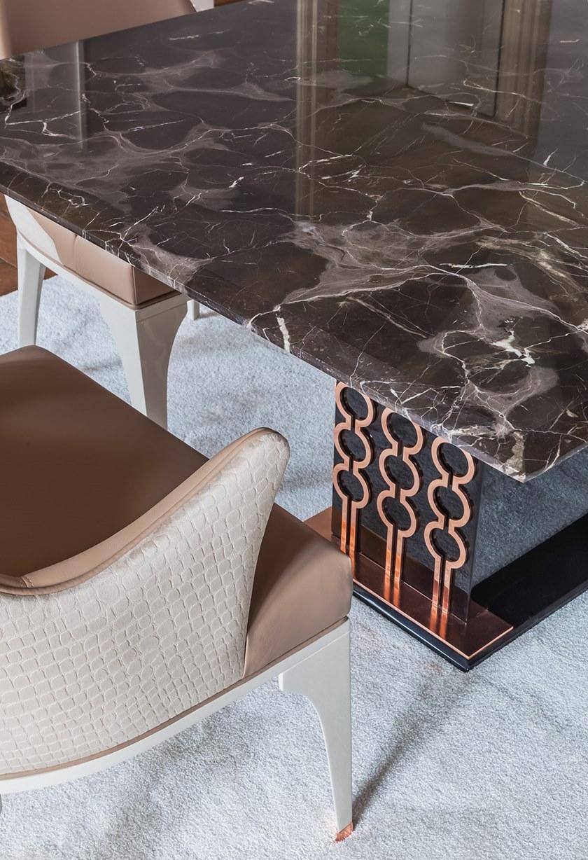 Stylish Club Прямоугольный обеденный стол из дерева и мрамора Cocktail Scf.c11 - Вид №2