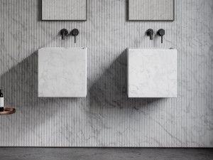 Квадратный подвесной умывальник из каррарского мрамора