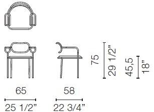 Cappellini Стул из железа с подлокотниками  Pc_22  - Вид №8