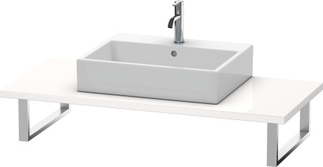 LC106C09191 Консоль для накладных раковин и встраиваемых умывальников, Толщина консоли 30 мм L-Cube #LC106C 550 мм Серо-коричневый декор Duravit - Вид №1