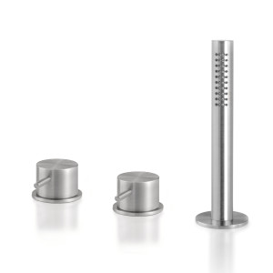 Комплект смесителей для края ванны с душем и 2 смесителями LOP381 linki