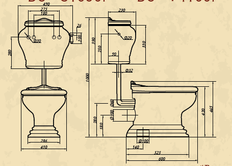 ML.MLD-25.711.D2/ML.MLD-25.708.D2/ML.OLV-29.013/ML.OLV-29.015/ML.RIC-29.040.BI.DO/ML.RIC-29.045.DO Напольный унитаз Migliore Milady - Вид №8
