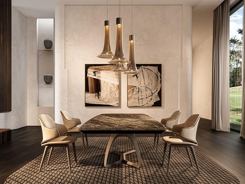 Reflex Прямоугольный обеденный стол с фаской из мраморного стекла Pininfarina home design sun-id-1441467 - Вид №4