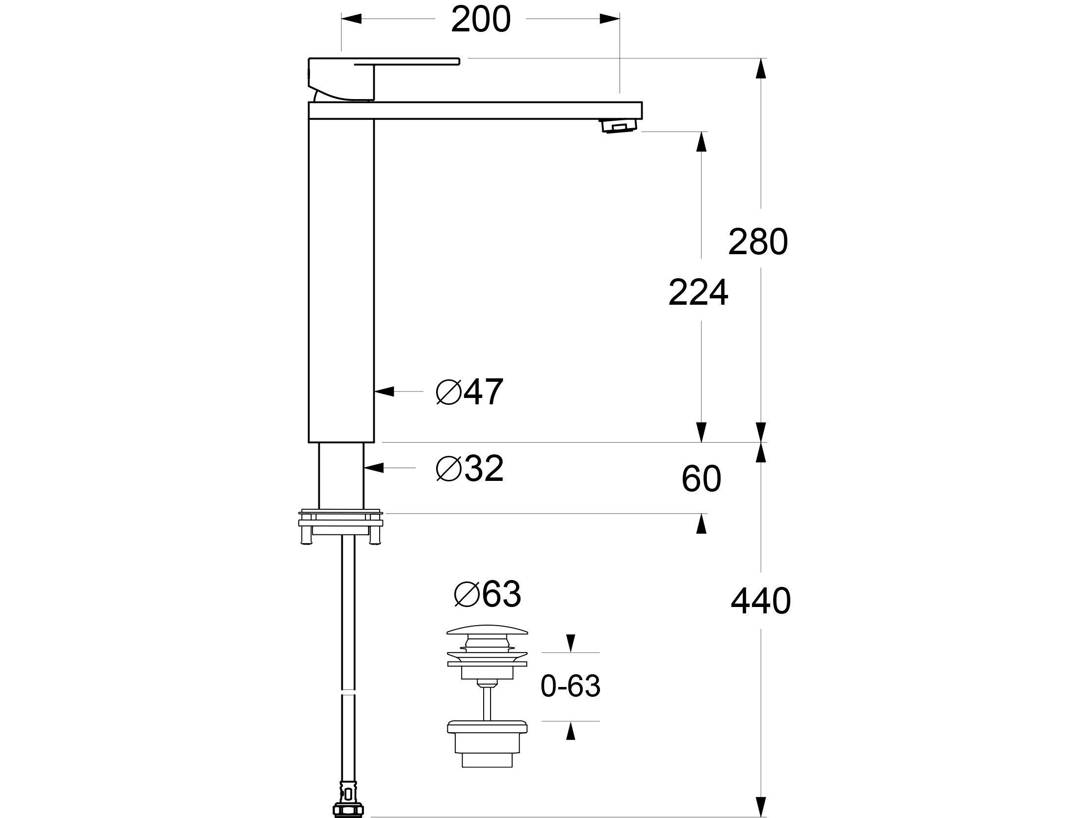 Однорычажный смеситель для раковины GUGLIELMI RUBINETTERIE Gugu ARCH-00024513 - Вид №2