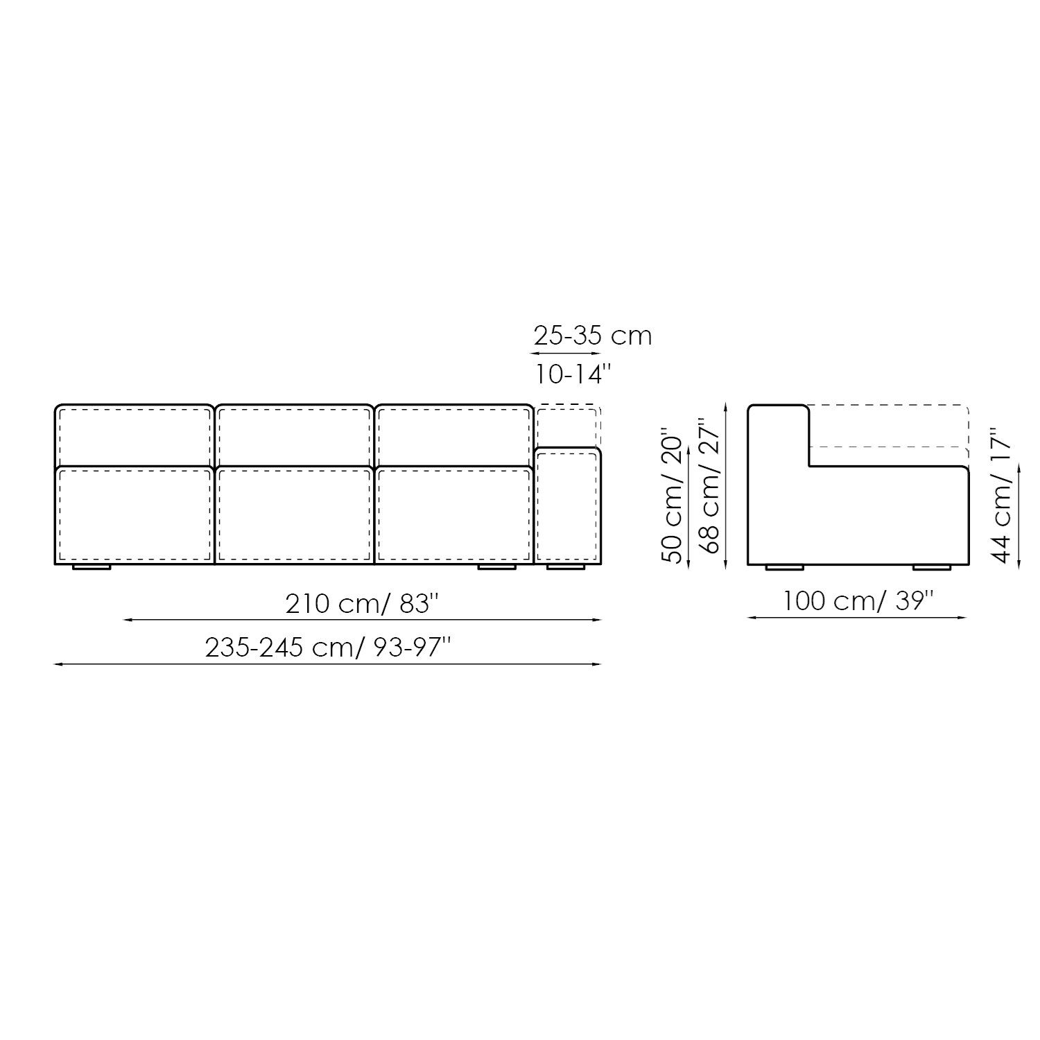 Модульный тканевый диван BONALDO арахис ARCH-00098902 - Вид №58