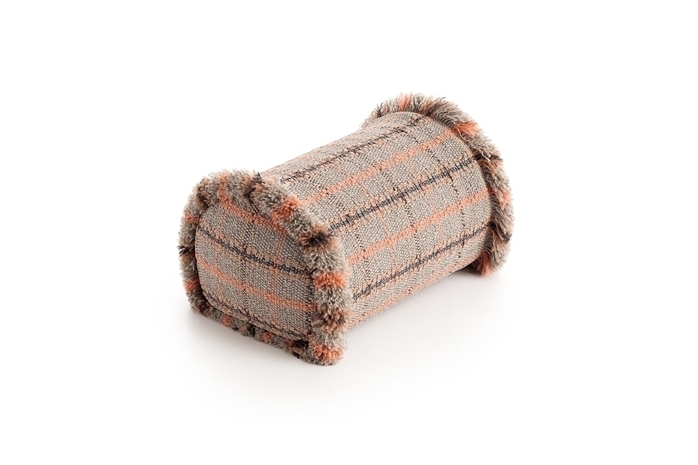 070656 Подушка-ролл GL Tartan terracotta большая GAN Garden Layers - Вид №3