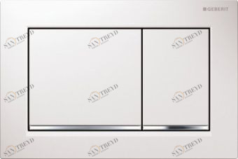 115.080.KJ.1 смывная клавиша OMEGA30 (бел, хром глянц) Santreyd 