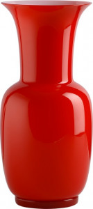 10648118 VENINI Ваза Venini "Сатин" 42см (красная) Стекло