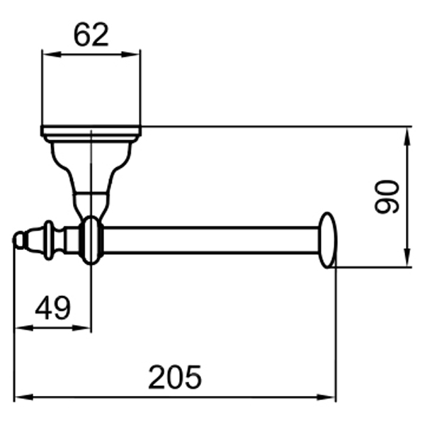 AM500801015 Держатель для бумаги Webert Ottocento - Вид №1