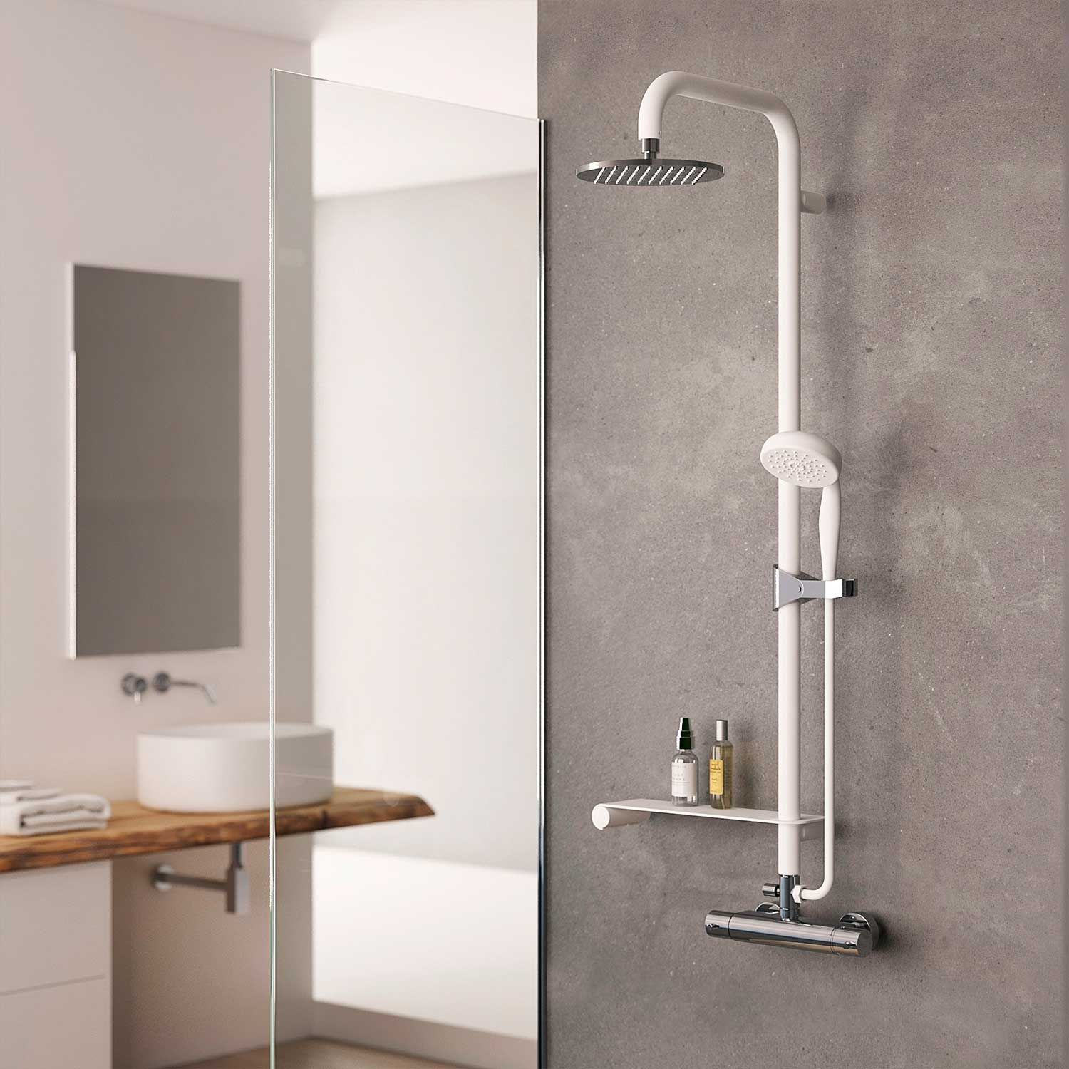 Термостатическая настенная душевая колонна с ручным душем Thermomat Elegance ARCH-00120116 - Вид №2